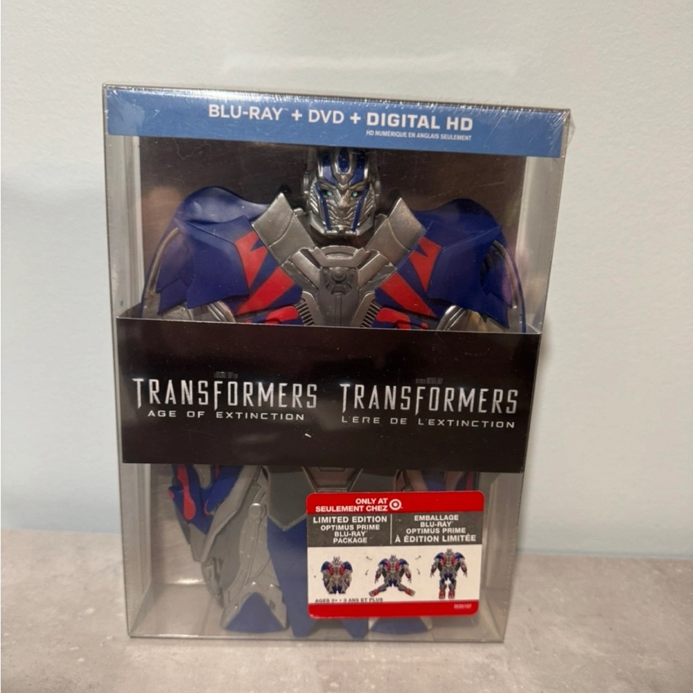 NEW Limited Edition Transformers Age of Extinction Blu-Ray with Figure